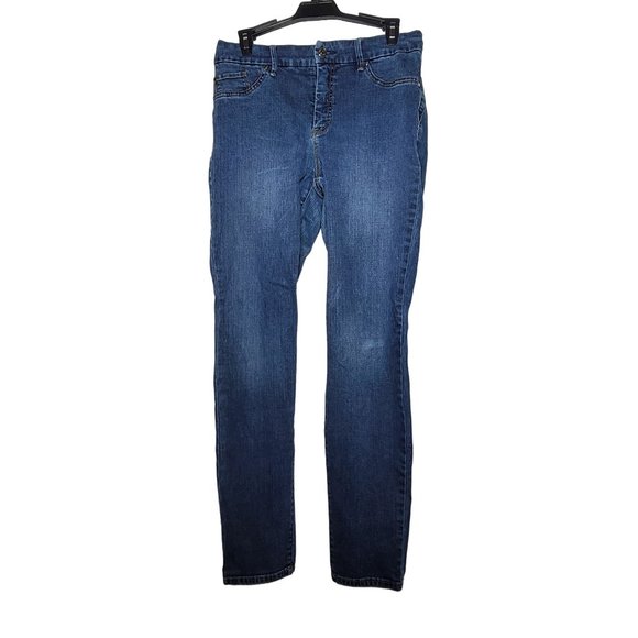 Chico's Womens So Slimming Mid Rise Medium Wash Denim Blue Jeans Size 5/6 Casual - Picture 1 of 12